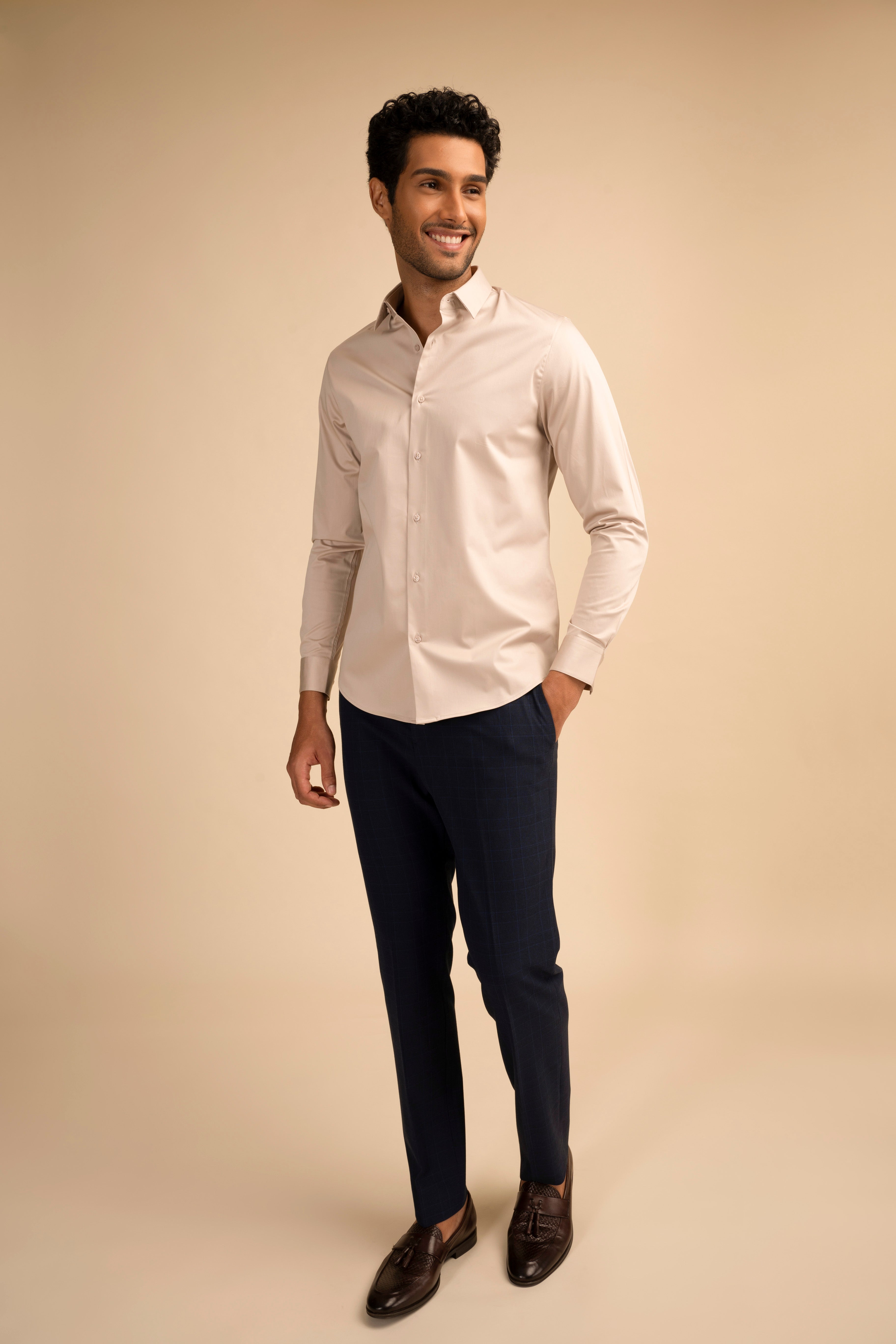 Khaki Stretch Premium Shirt