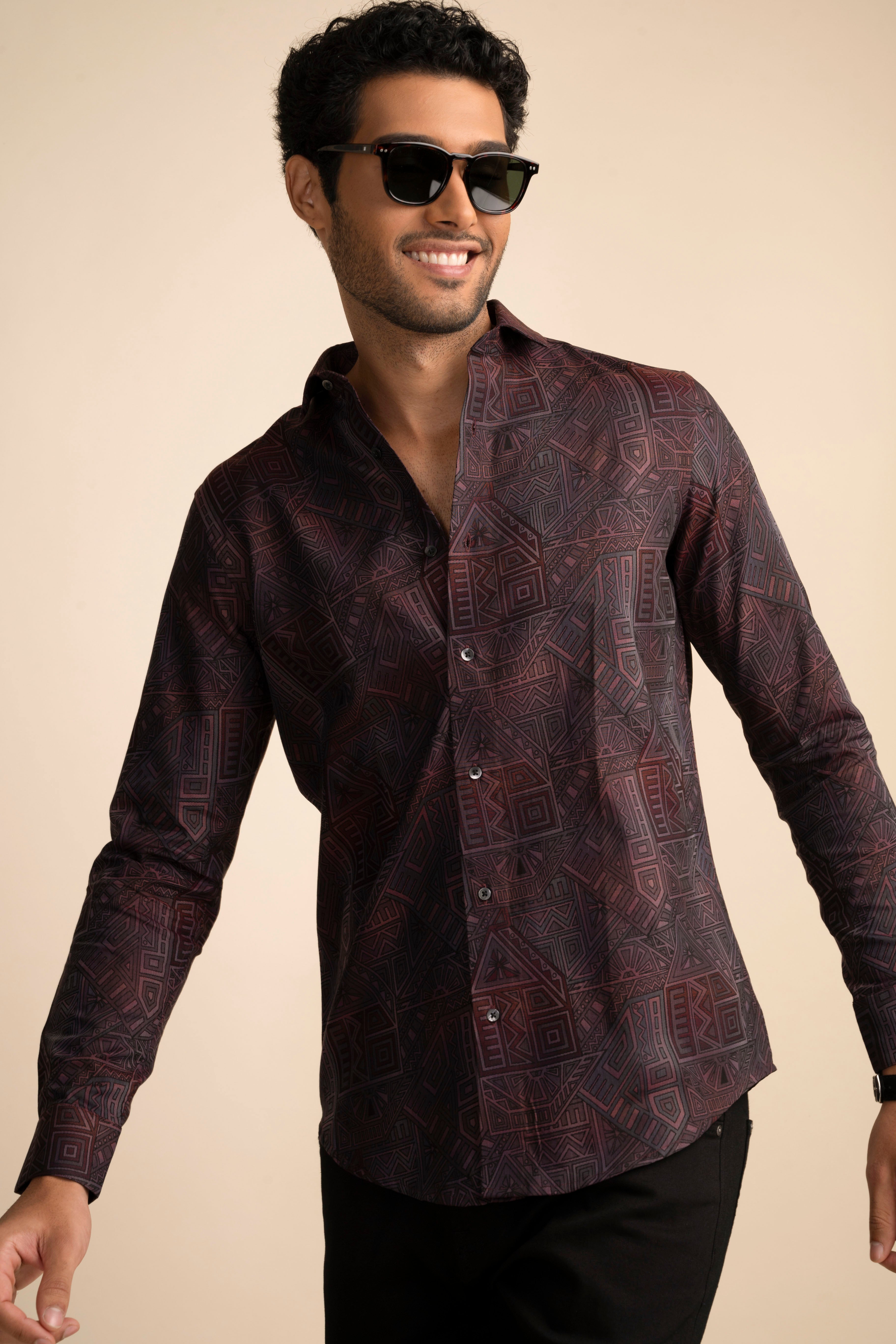 Aztec Wine Shirt