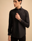 Jet Black Solid Shirt