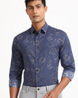 Blue Cameo Printed Shirt