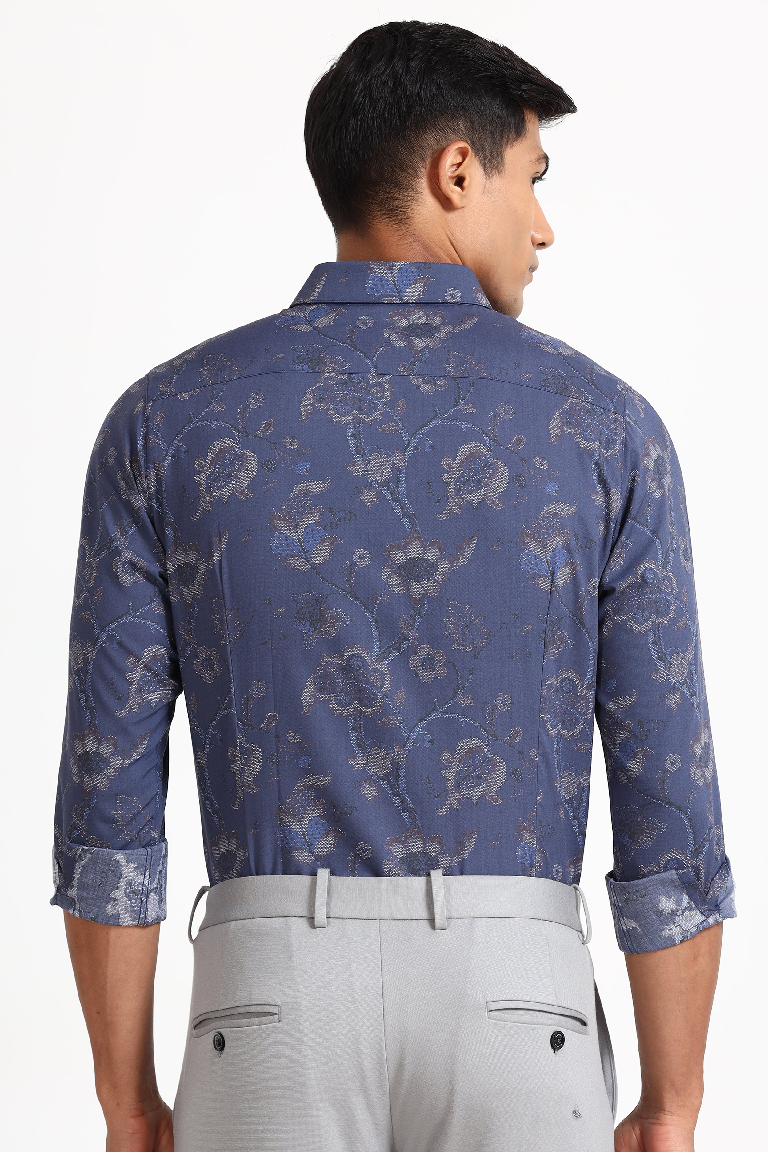 Blue Cameo Printed Shirt