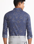 Blue Cameo Printed Shirt