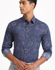 Blue Cameo Printed Shirt