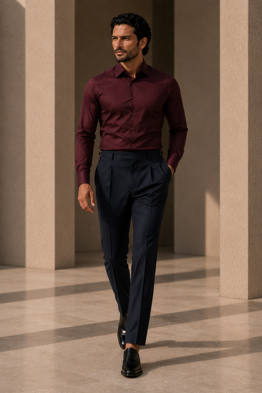 Maroon Stretch Premium Shirt