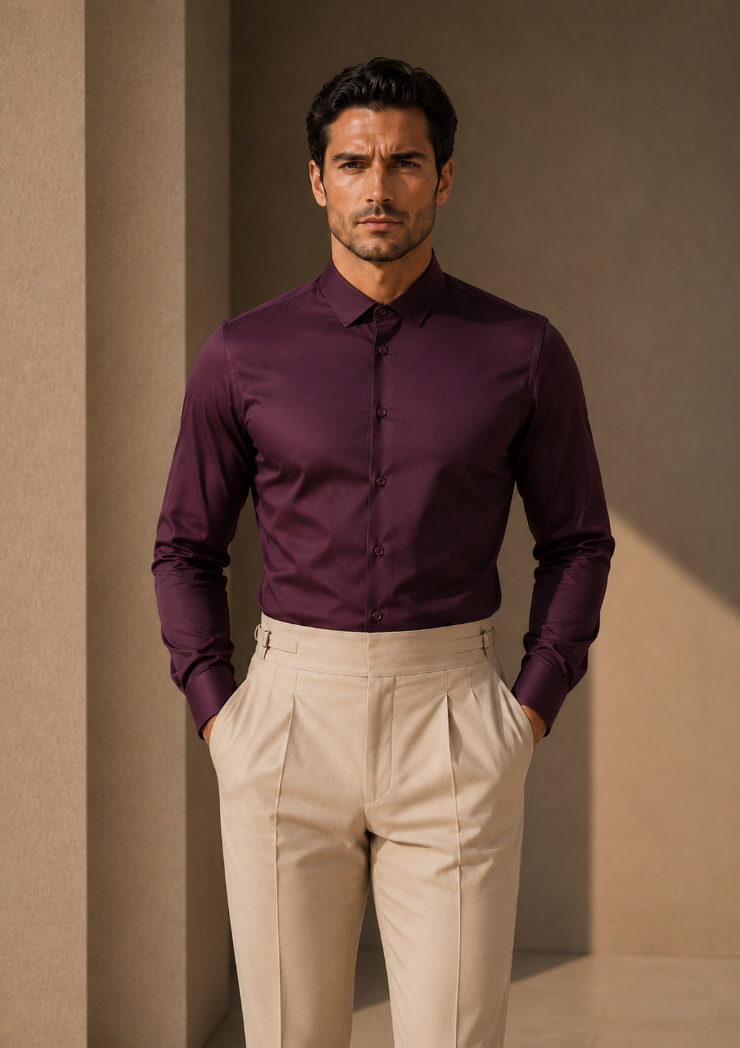 Plum Stretch Premium Shirt