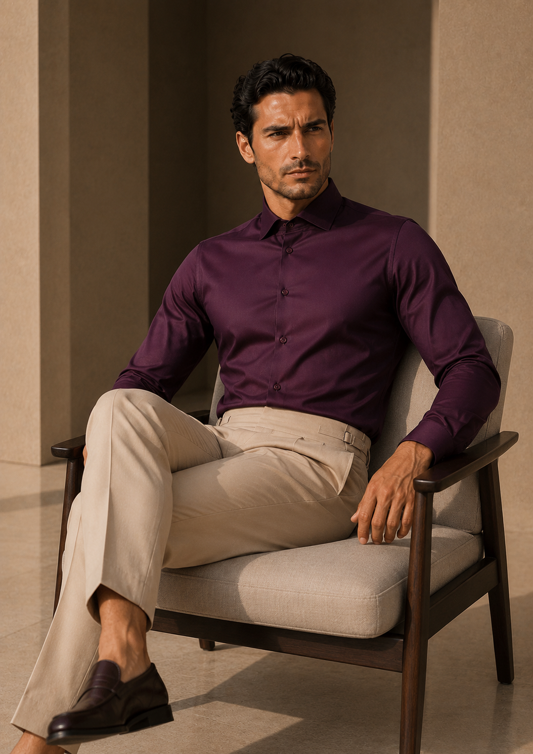 Plum Stretch Premium Shirt