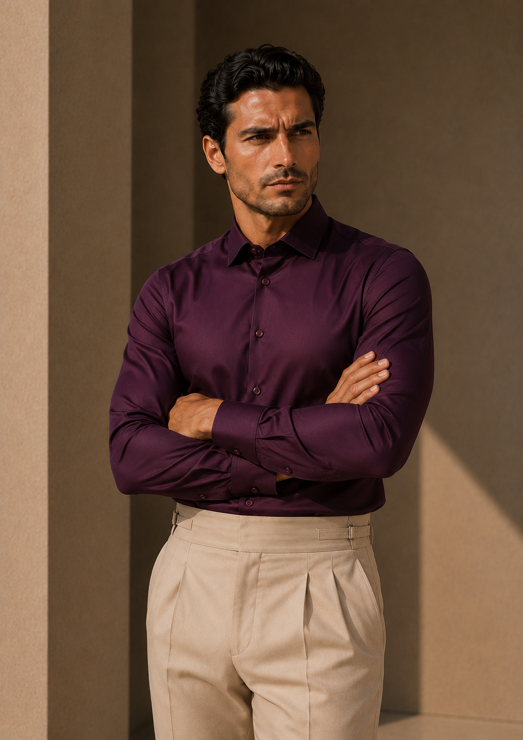 Plum Stretch Premium Shirt