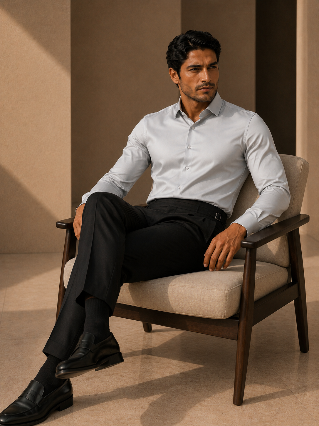 Light Grey Stretch Premium Shirt