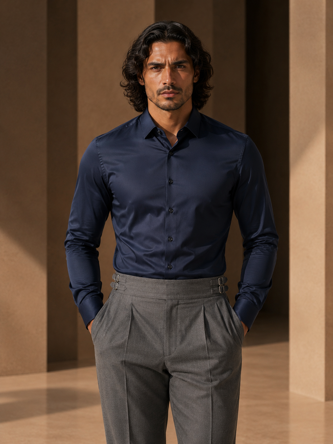 Navy Stretch Premium Shirt
