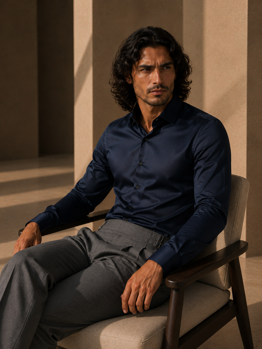 Navy Stretch Premium Shirt
