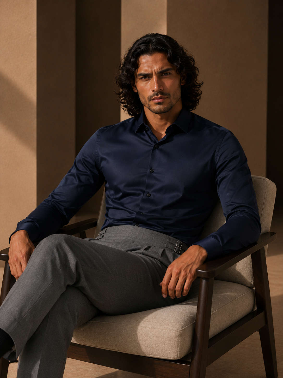 Navy Stretch Premium Shirt