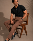 Brick Brown Pleated Trouser
