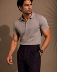 Dark Plum Pleated Trouser
