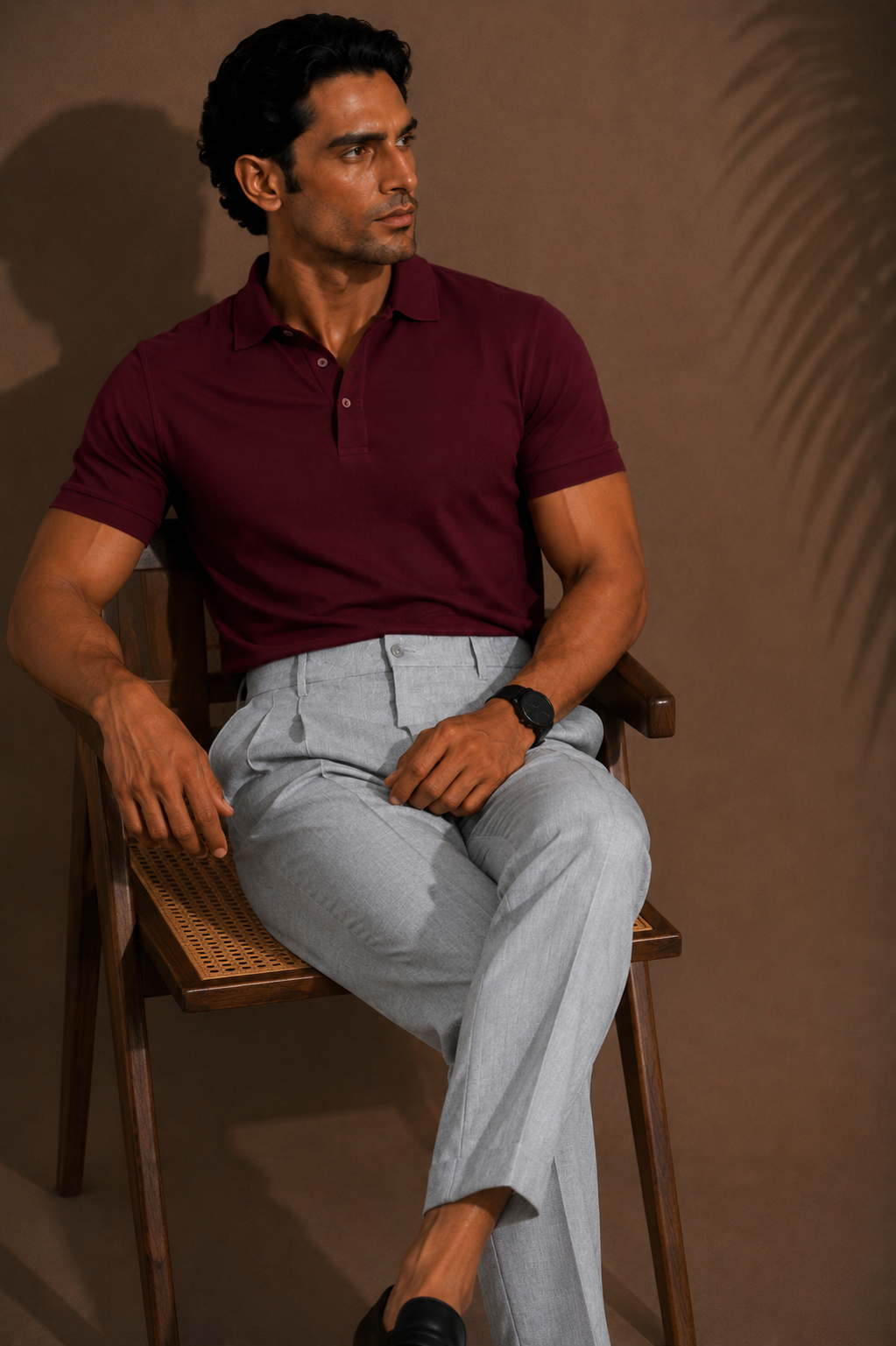 Light Grey Pleated Trouser