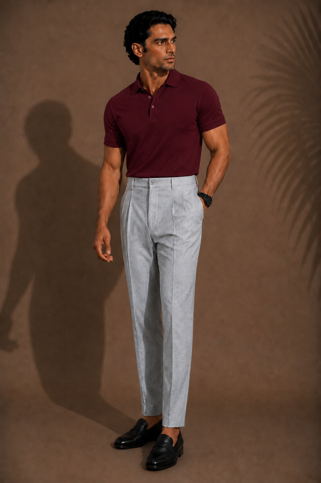 Light Grey Pleated Trouser