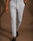 Light Grey Pleated Trouser