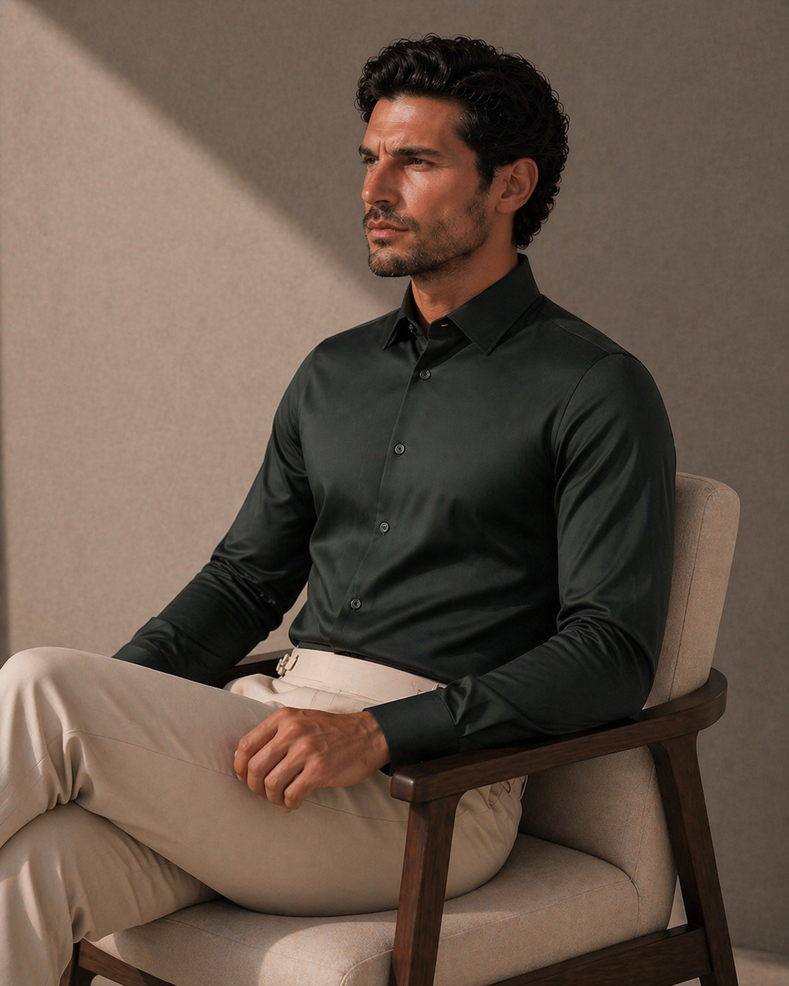 Dark Green Stretch Premium Shirt