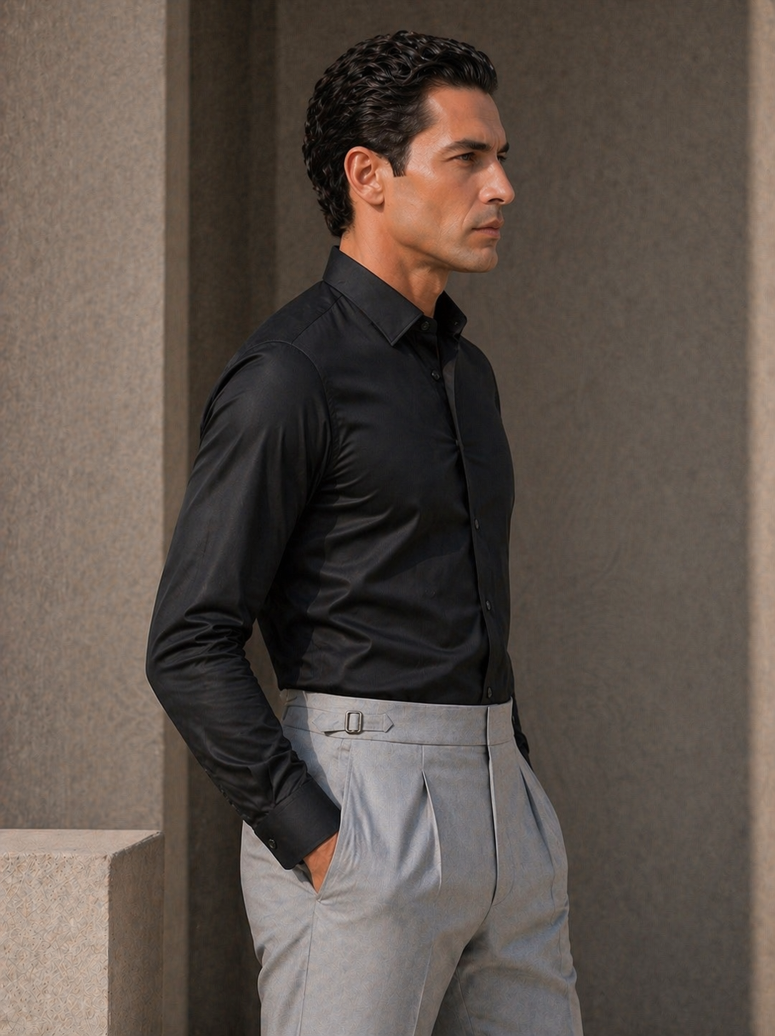 Black Stretch Premium Shirt