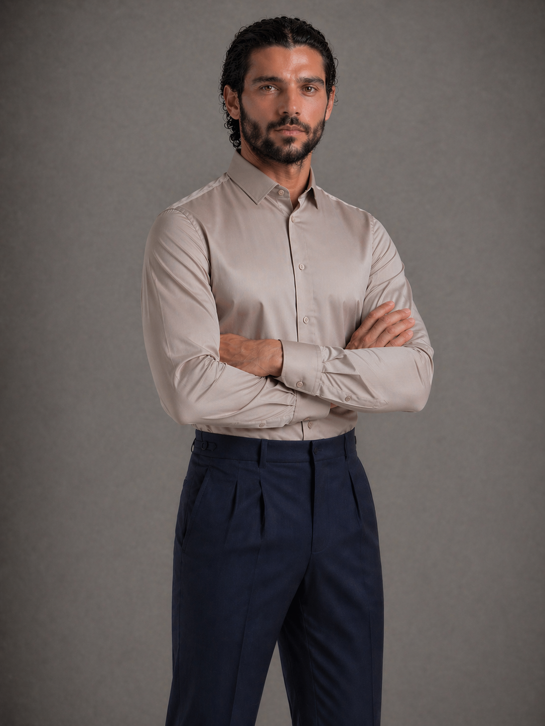 Khaki Stretch Premium Shirt