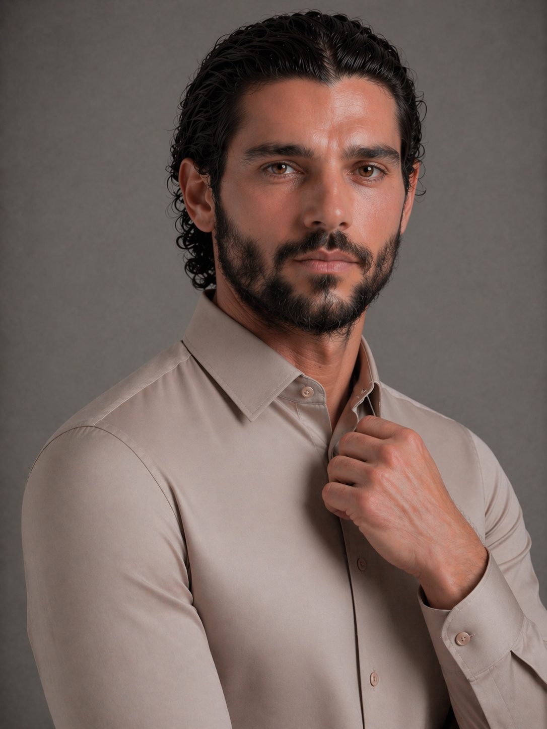 Khaki Stretch Premium Shirt