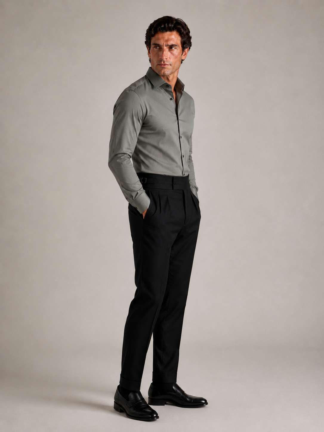 Graphite Grey Stretch Premium Shirt