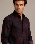 Maroon Wide Print Shirt