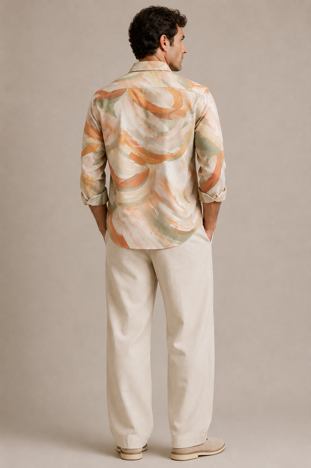 Orange Dreamy Print Shirt
