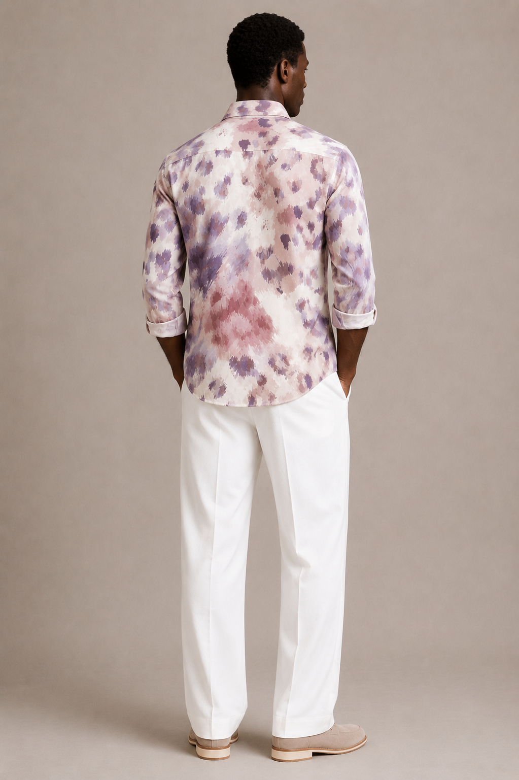 Lilac Flower Print Shirt