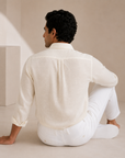 Cream Linen Casual Shirt
