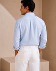 Blue Linen Casual Shirt