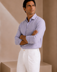 Light Purple Linen Casual Shirt