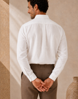 White Linen Button Down Shirt