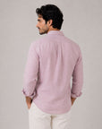 Suave Pink Linen Button Down Shirt