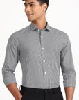 Black Formal Check Shirt