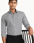 Black Formal Check Shirt