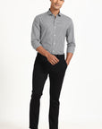 Black Formal Check Shirt