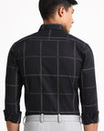 Black Square Check Shirt