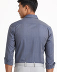 Blue Herringbone Formal Shirt