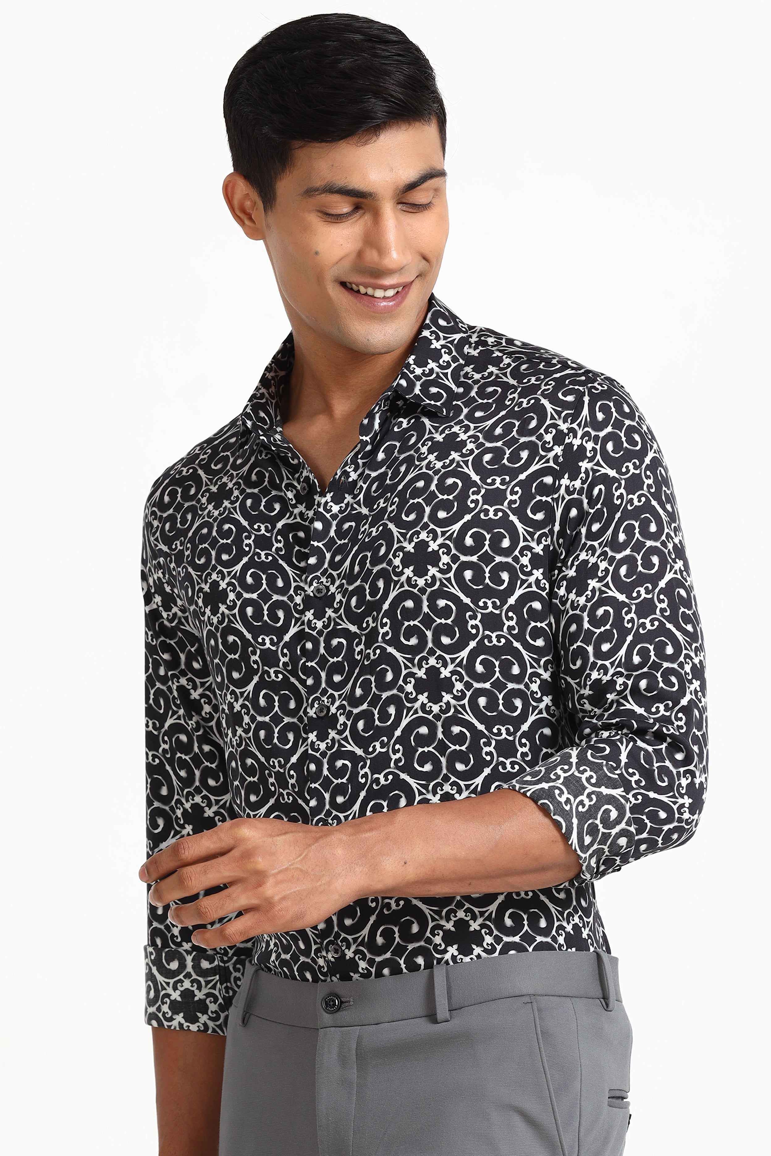 Midnight Swirl Elegance Shirt