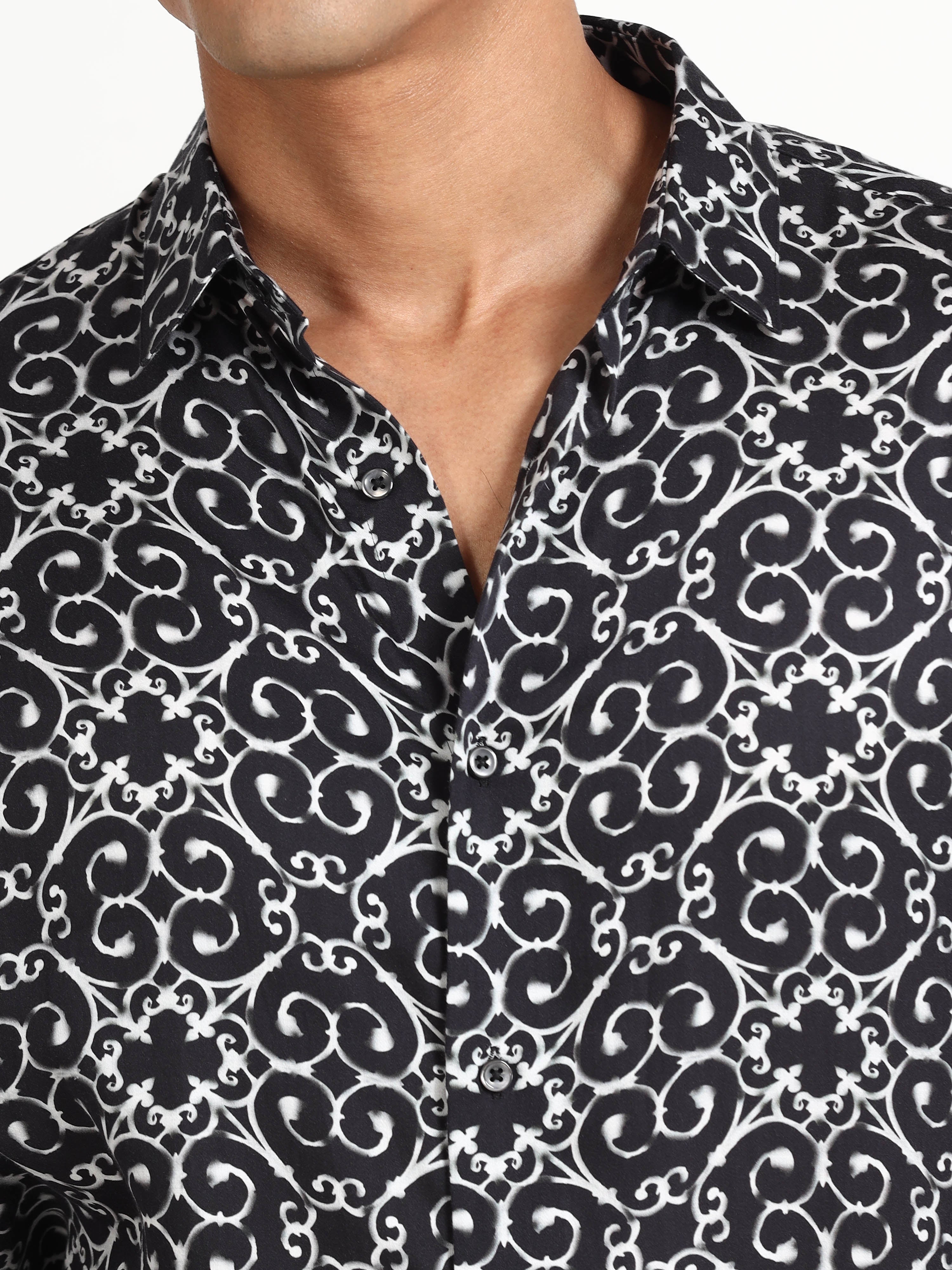 Midnight Swirl Elegance Shirt