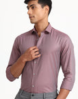 Pink Herringbone Formal Shirt