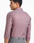 Pink Herringbone Formal Shirt