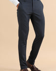 Navy Stripe Formal Trousers