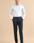 Navy Stripe Formal Trousers