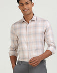 Peach Check Shirt