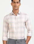 Peach Check Shirt