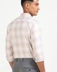 Peach Check Shirt