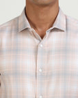 Peach Check Shirt