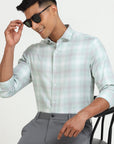 Mint Green Check Shirt