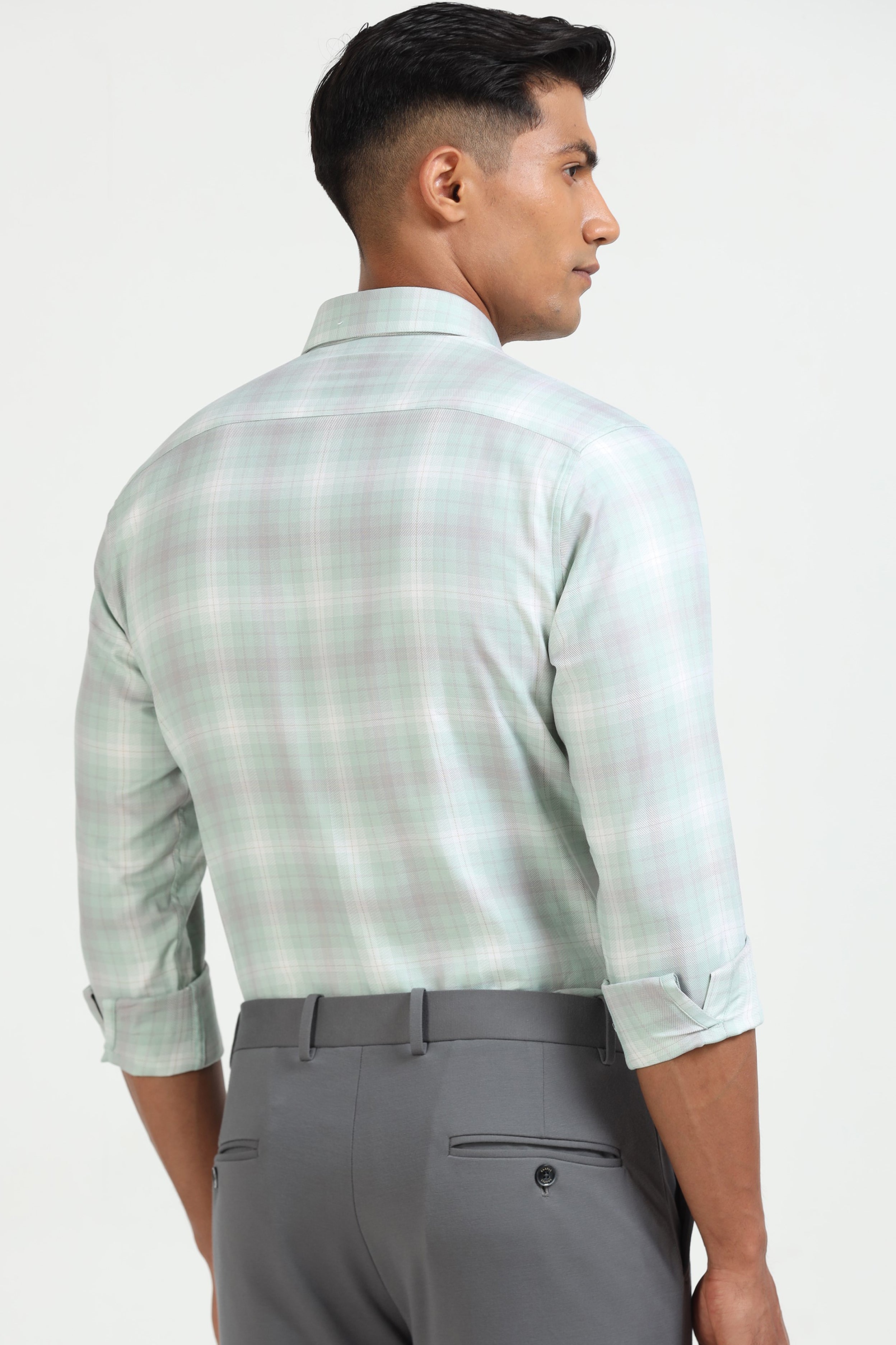 Mint Green Check Shirt